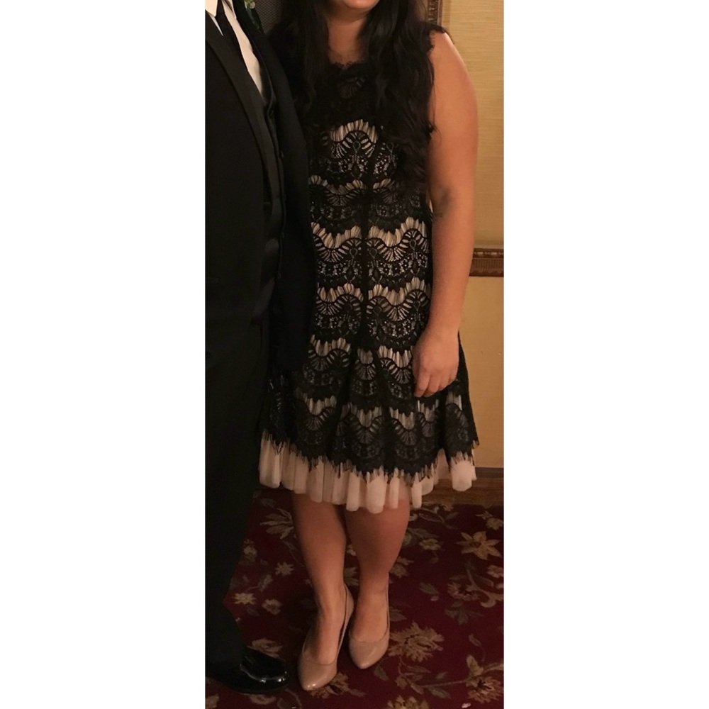 Dress Barn Black Lace Plus Size Formal Dress